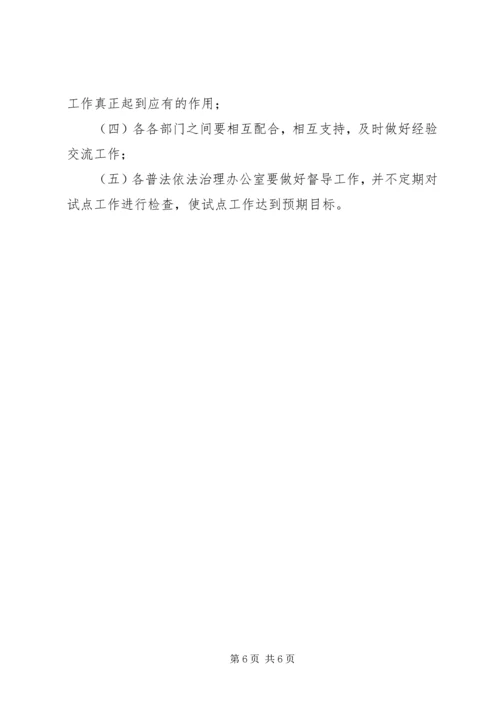 五五普法依法治理试点工作方案.docx