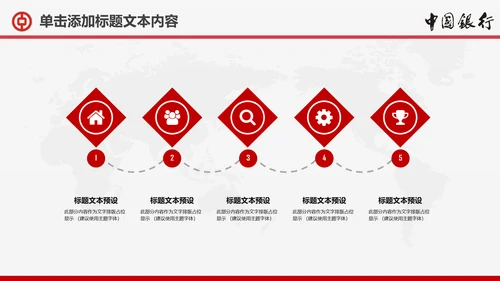 扁平化中国银行金融理财动态PPT模板