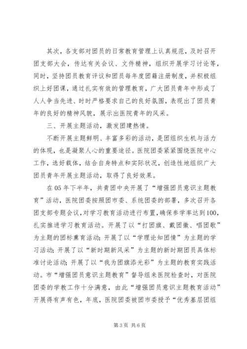 人民医院创建市五四红旗团委汇报材料.docx