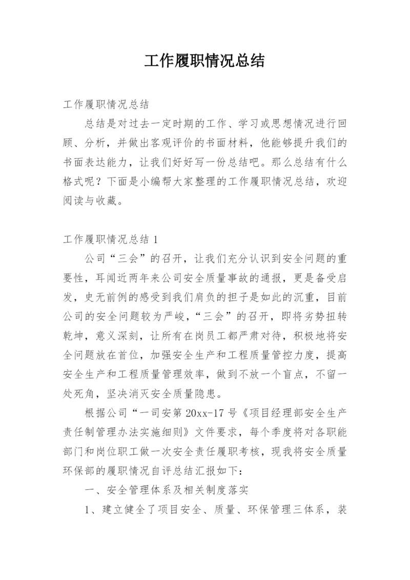 工作履职情况总结.docx