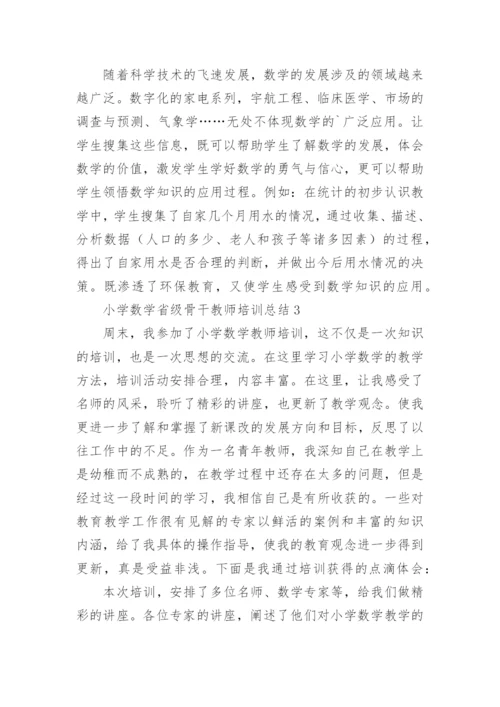 小学数学省级骨干教师培训总结.docx