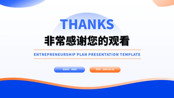 蓝色简约大学生创业计划书PPT模板