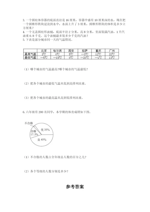 最新苏教版小升初数学模拟试卷精品（夺分金卷）.docx