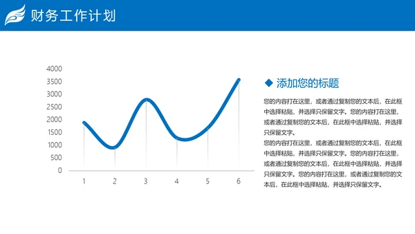 蓝色大气财务报告业绩报告PPT模板