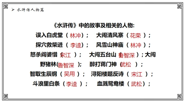 水浒传故事介绍通用PPT课件模板