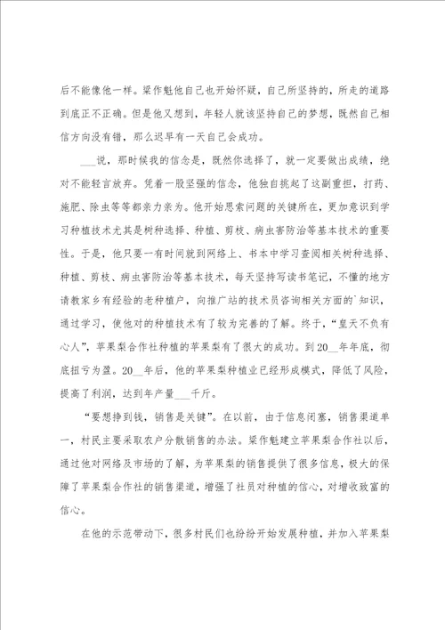 五四评优志愿者事迹材料6篇