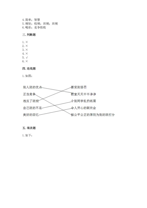部编版道德与法治四年级上册期中测试卷附参考答案（黄金题型）.docx