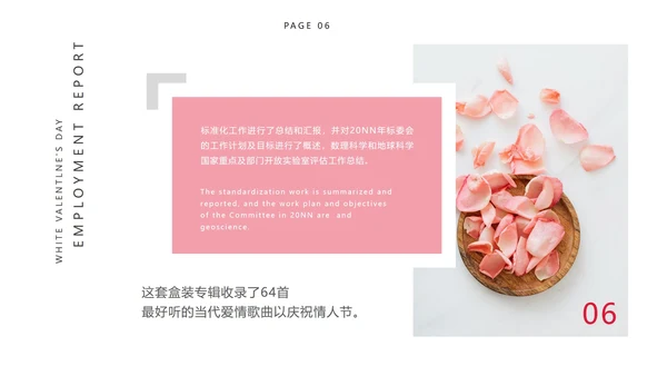 粉色白色情人节恋爱PPT模板