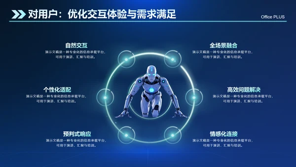 蓝色科技风IT互联网总结汇报PPT模板