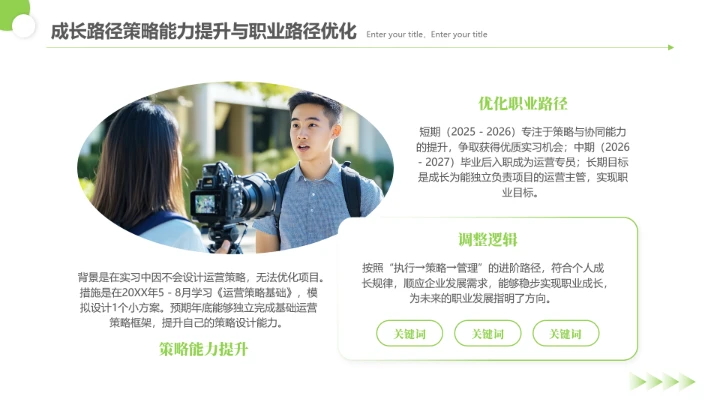 通用版大学生职业生涯发展展示职业生涯规划PPT2