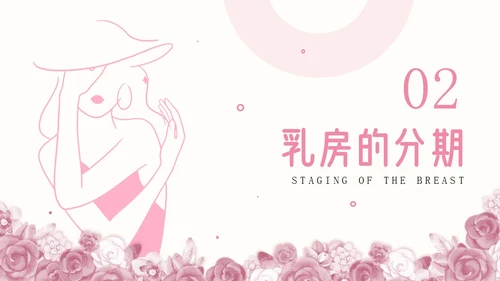 粉色插画简约商务乳房护理乳腺护理培训PPT模板