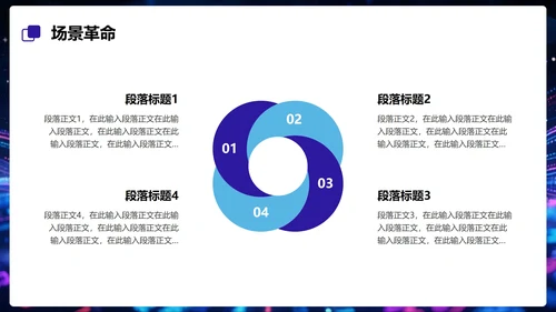 蓝紫色科技风未来无限创新创业计划书PPT模板