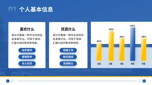 蓝色简约风大学生职业生涯规划大赛