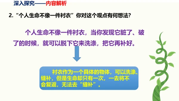 第16课《永久的生命》同步课件