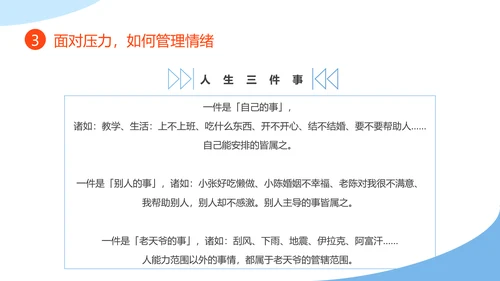 教师心理健康及维护压力情绪管理PPT模板
