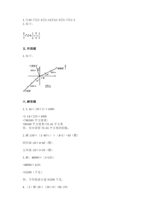 小学数学六年级上册期末卷（原创题）.docx