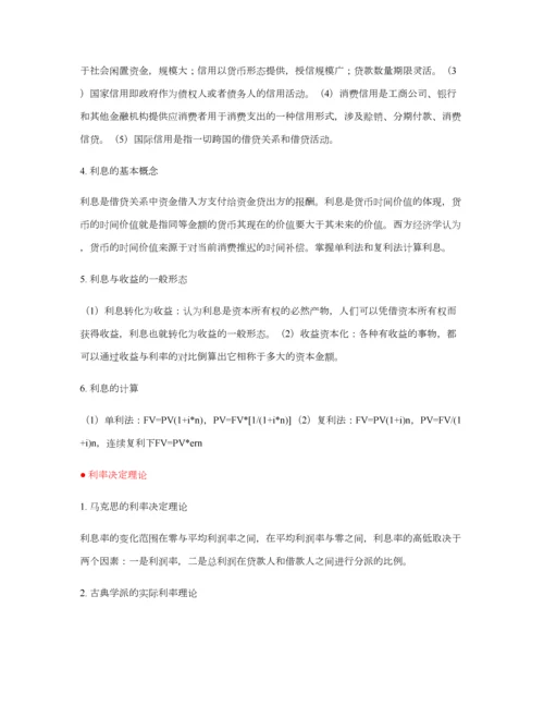 2023年金融专硕金融学重点知识点.docx