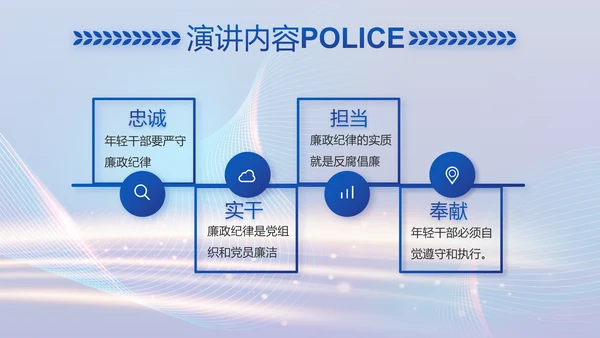蓝色智慧公安警察信息化建设动态PPT