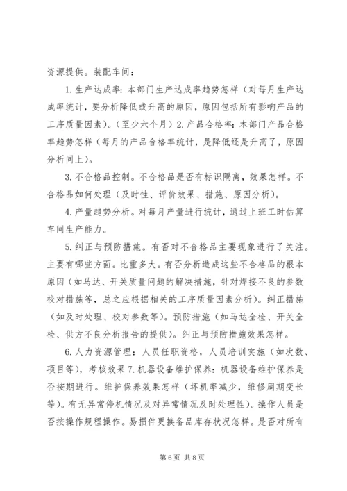 各部门管理评审提交报告编写要点：.docx