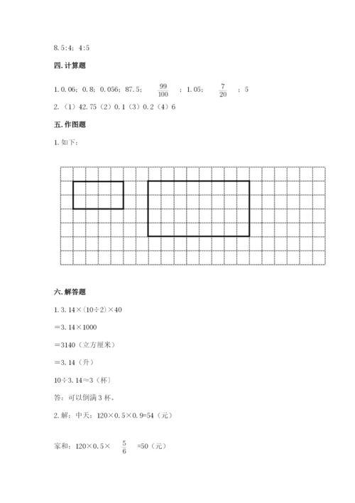 人教版六年级下册数学期末测试卷（巩固）word版.docx