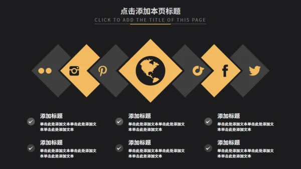 黑金欧美风商务汇报通用PPT模板