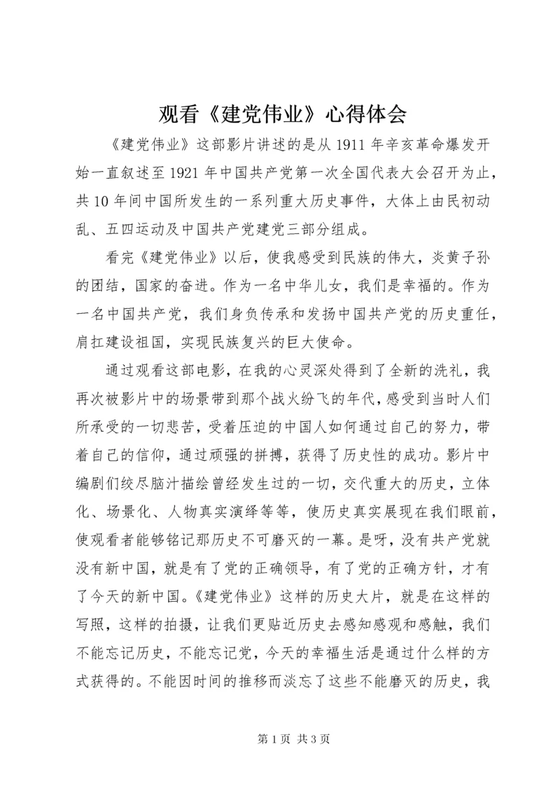 观看《建党伟业》心得体会.docx