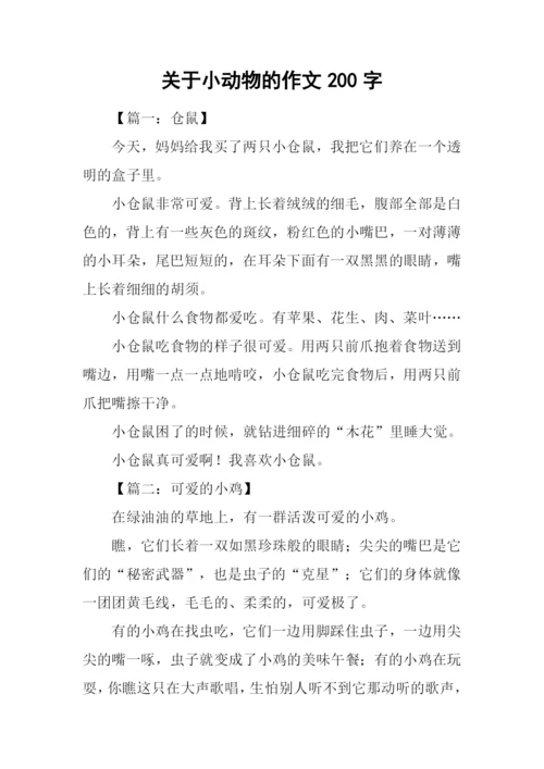 关于小动物的作文200字.docx