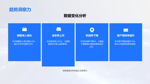 月度财务报告总结PPT模板