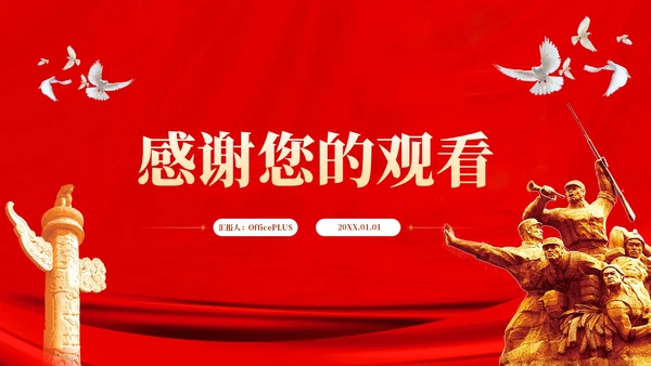 红色党政风五四运动的历史的影响PPT模板