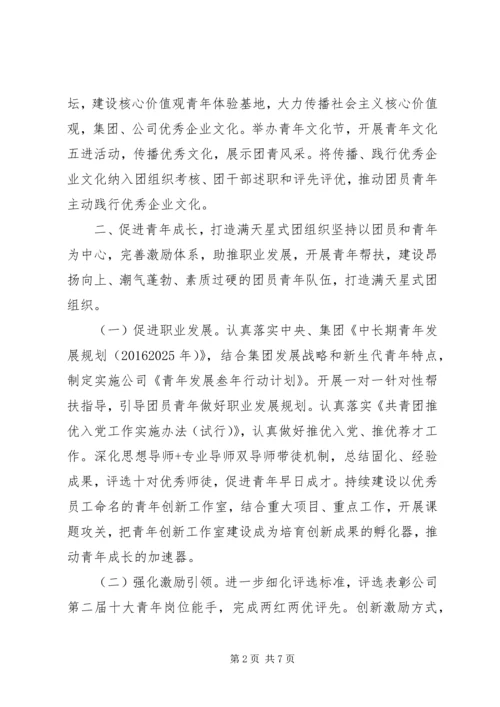 共青团和青年工作要点.docx