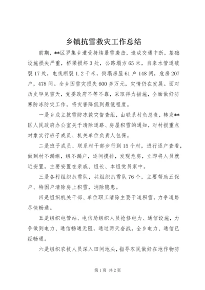 乡镇抗雪救灾工作总结.docx