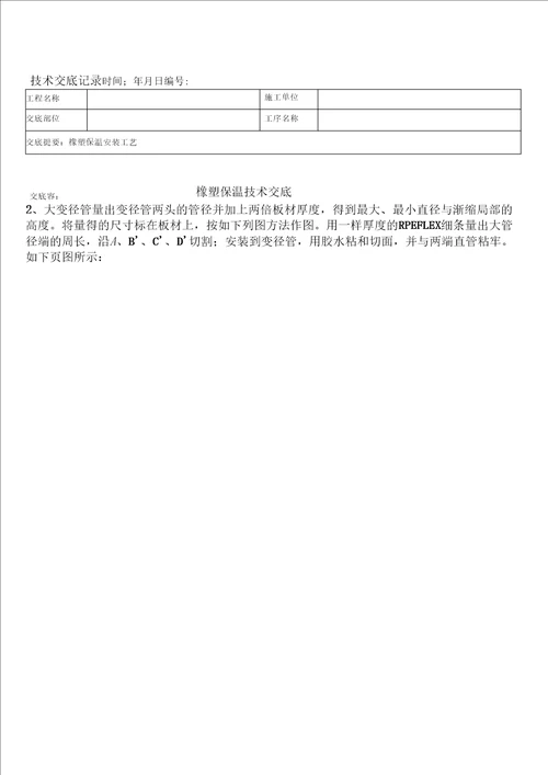 橡塑保温技术交底记录簿