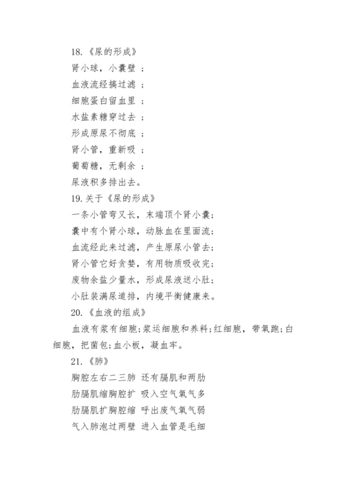 初中生物记忆口诀与学习方法及建议.docx
