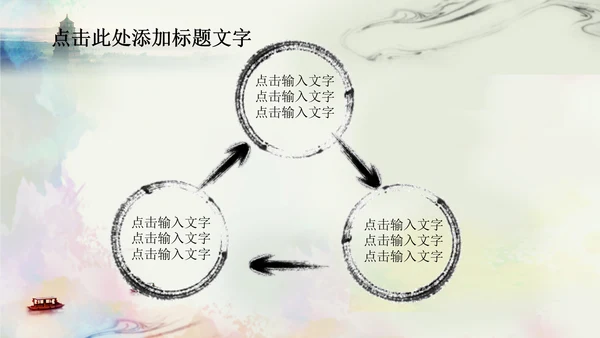 唯美江南水乡水墨中国风ppt动态模板
