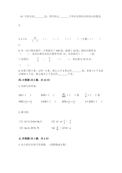 人教版六年级下册数学期末测试卷带答案（突破训练）.docx