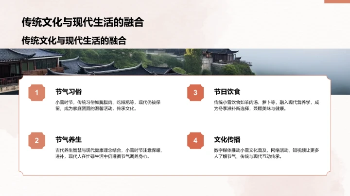 二十四节气小雪PPT模板