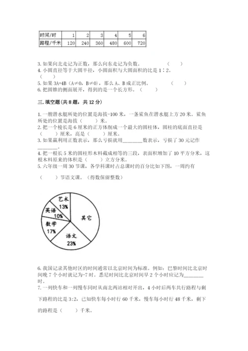 麒麟区六年级下册数学期末测试卷标准卷.docx