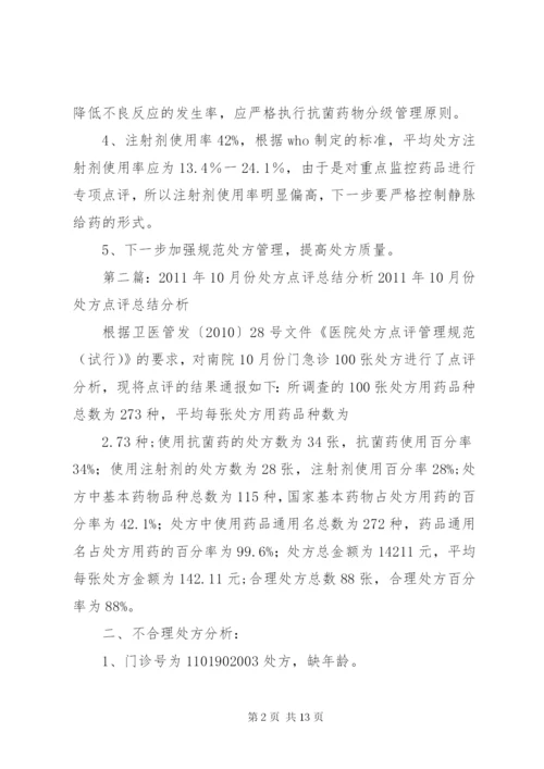 7月份处方点评情况总结.docx