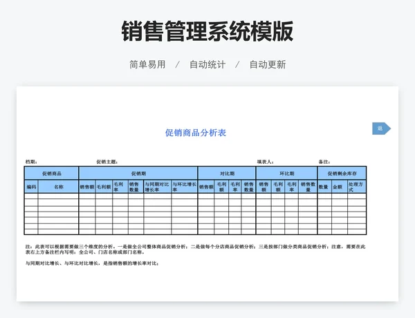 销售管理系统模版