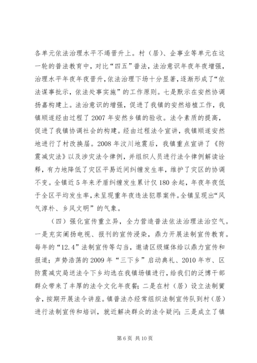 五五普法及法治镇创建自查报告.docx