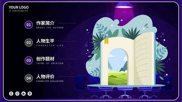贾平凹知名作家个人生平PPT模板