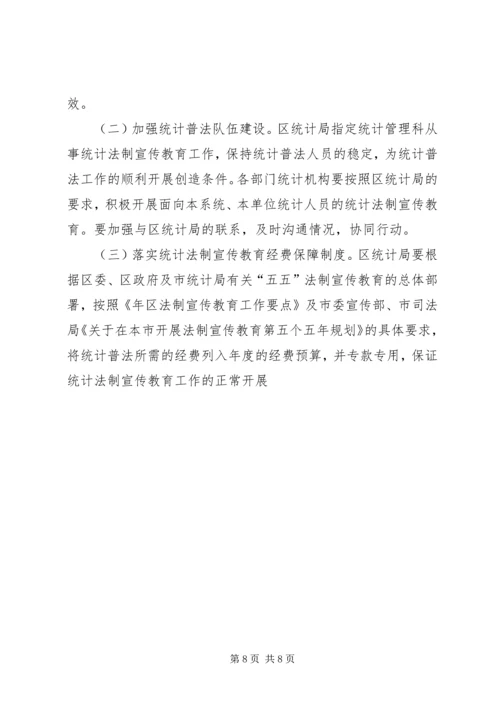 统计法制宣传教育五年计划.docx