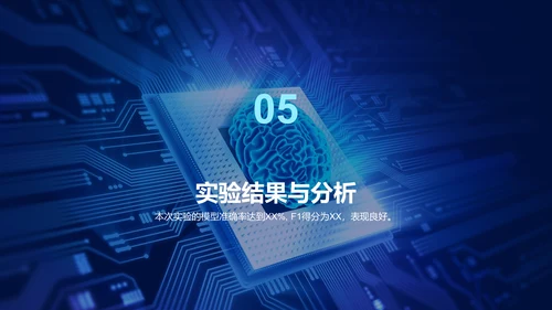 蓝色科技智能IT互联网毕业答辩PPT模板