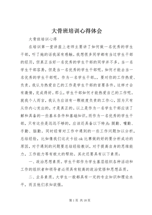 大骨班培训心得体会.docx