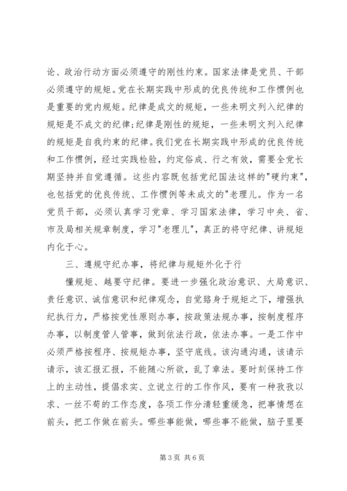 政治纪律和政治规矩学习体会.docx