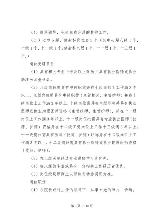卫生院全员竞聘上岗实施方案.docx