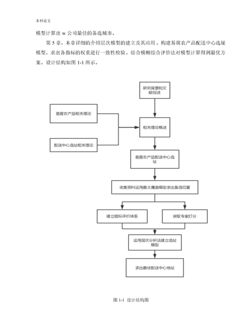 165030206_王蒙_[设计]基于层次分析法的易腐农产品配送中心选址研究.docx