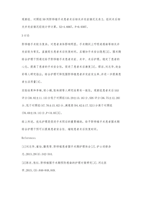 肝移植患者的围手术期护理.docx