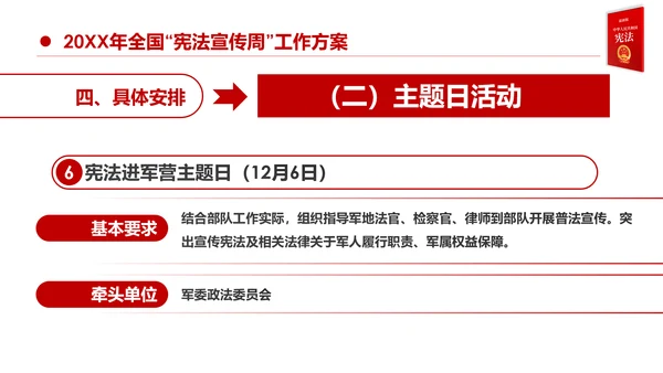 国家宪法日宪法宣传周活动工作方案党建PPT