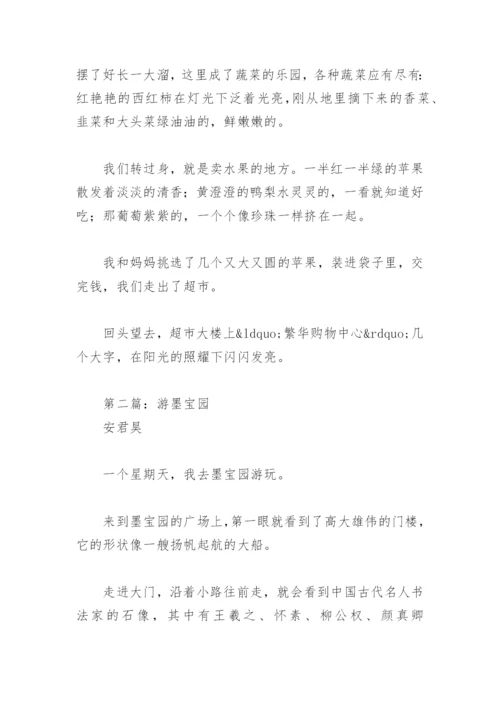 四年级下册语文第五单元作文游400字(精选4篇).docx